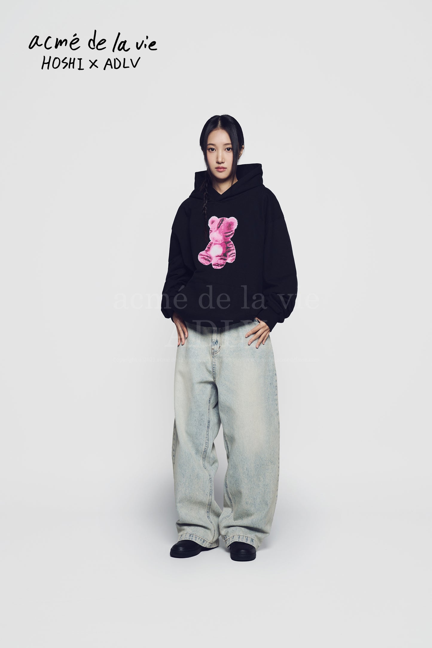 HOSHI X ADLV Tiger Figure Hoodie Black