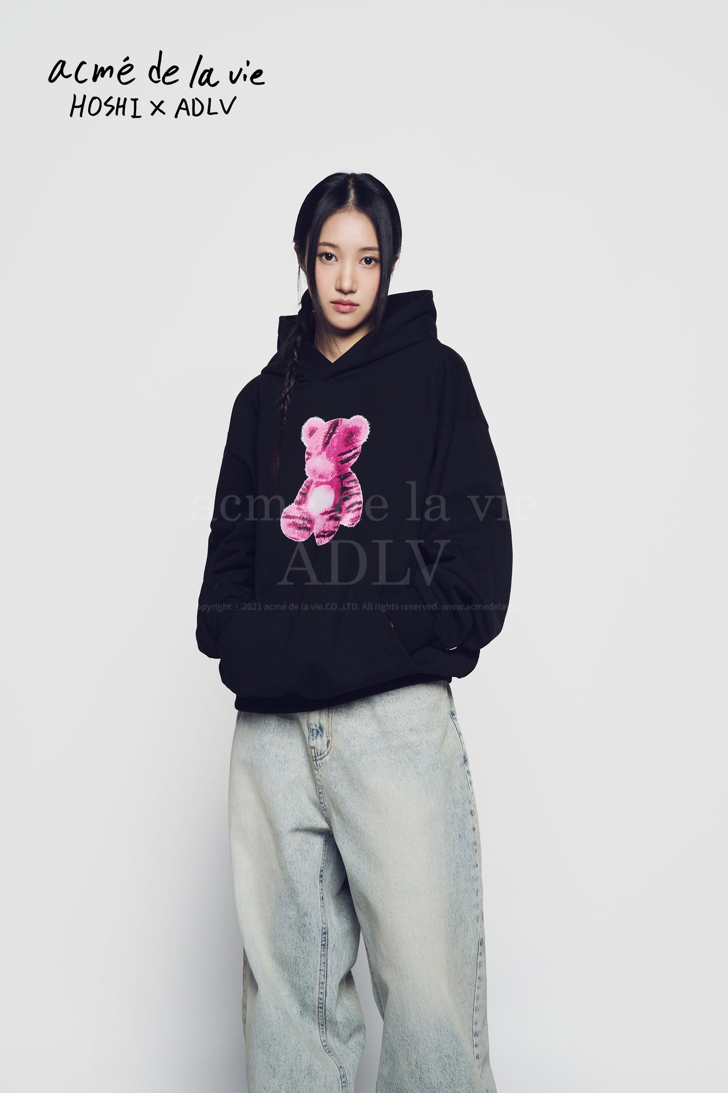 HOSHI X ADLV Tiger Figure Hoodie Black