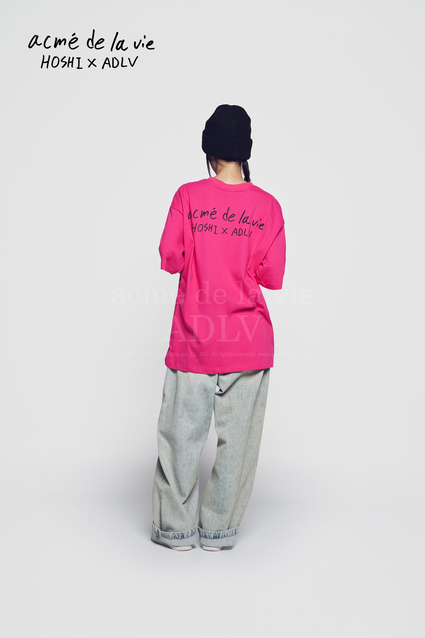 HOSHI X ADLV Wappen Short Sleeve T-Shirt Pink