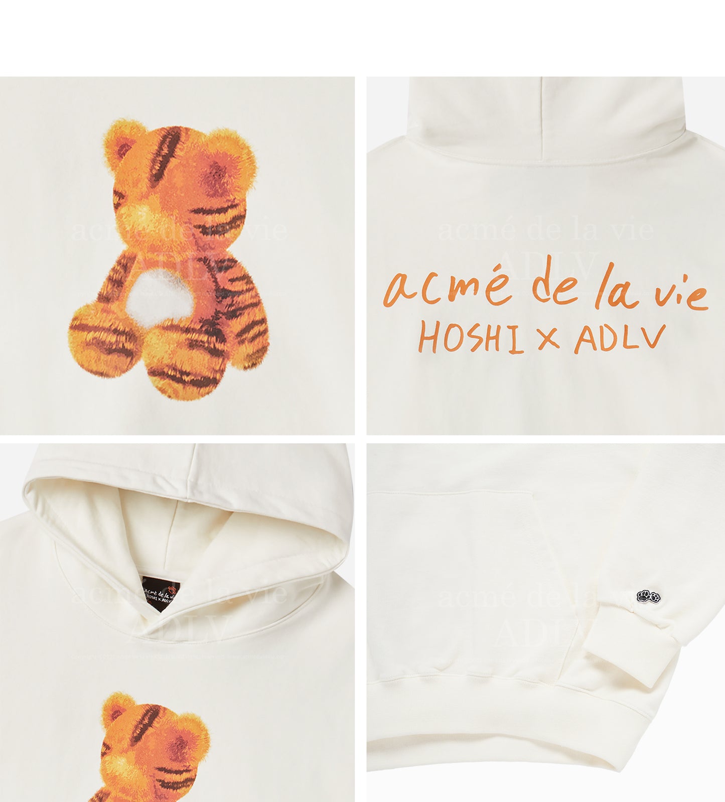 HOSHI X ADLV Tiger Figure Hoodie Black