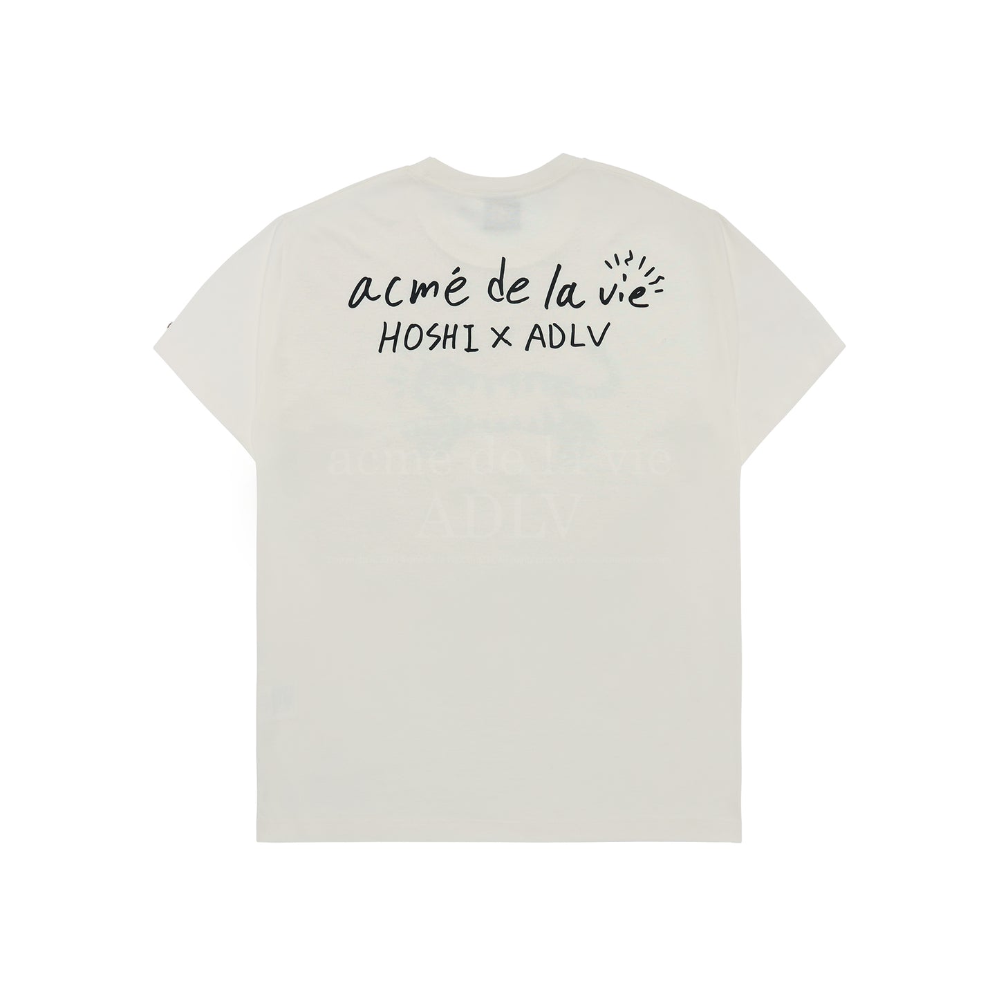 HOSHI X ADLV Tiger Sketch Short Sleeve T-Shirt Cream
