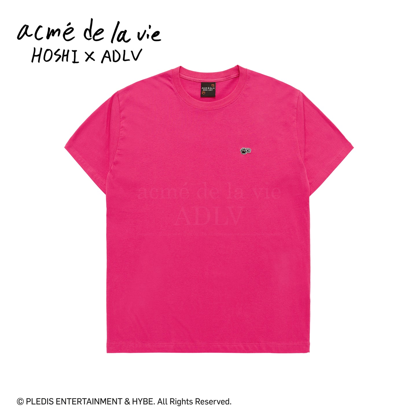 HOSHI X ADLV Wappen Short Sleeve T-Shirt Pink