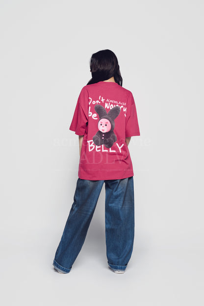 [acmé de la vie] Rabbit Belly Short Sleeve T-Shirt Pink