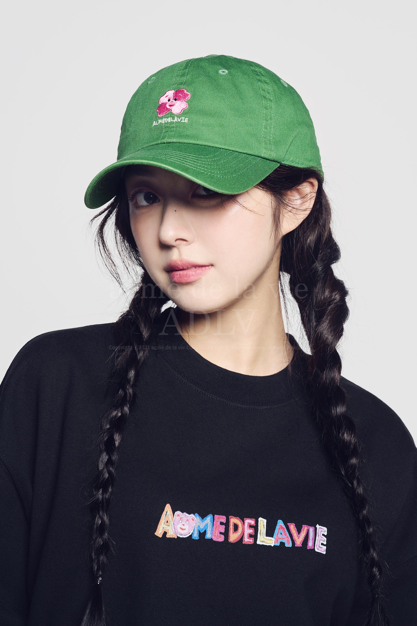 [acmé de la vie]  Clover Belly Ball Cap Green