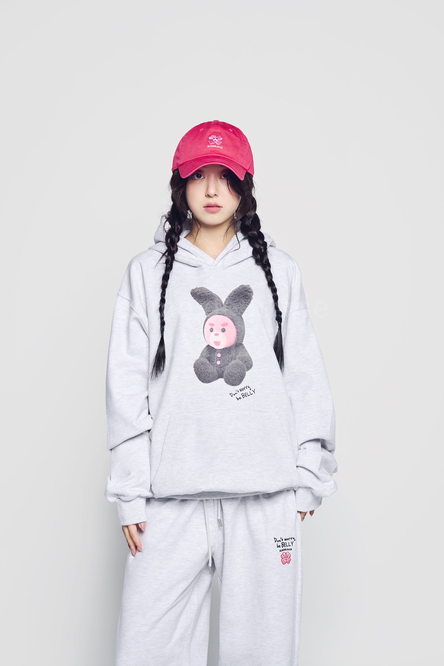 [acmé de la vie]  Clover Belly Ball Cap Pink