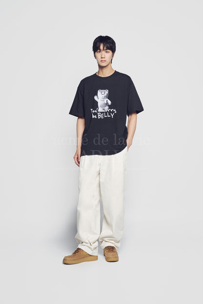 [acmé de la vie] Metal Belly Short Sleeve T-Shirt Black