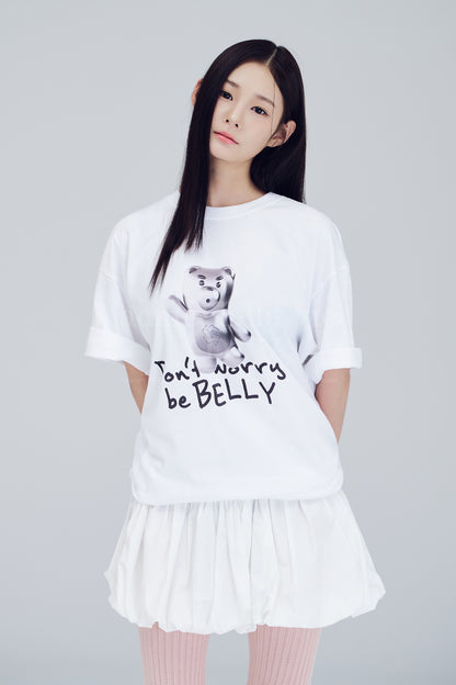 [acmé de la vie] Metal Belly Short Sleeve T-Shirt White