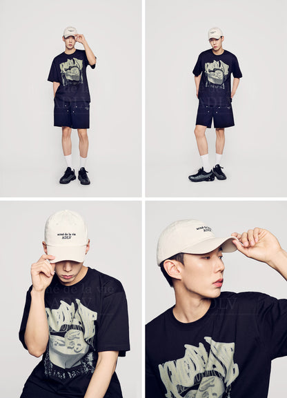 [acmé de la vie] Basic Small Logo Ball Cap Beige