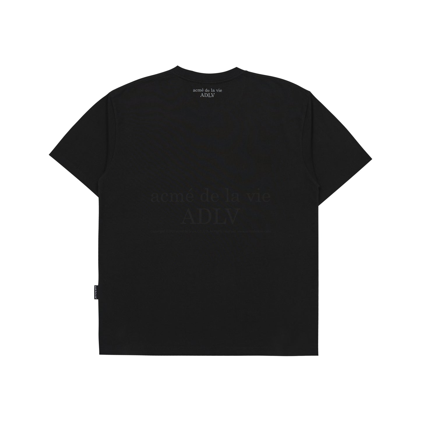 [acmé de la vie] Fuzzy Rabbit Short Sleeve T-Shirt Black