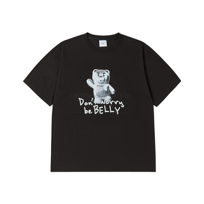 [acmé de la vie] Metal Belly Short Sleeve T-Shirt Black