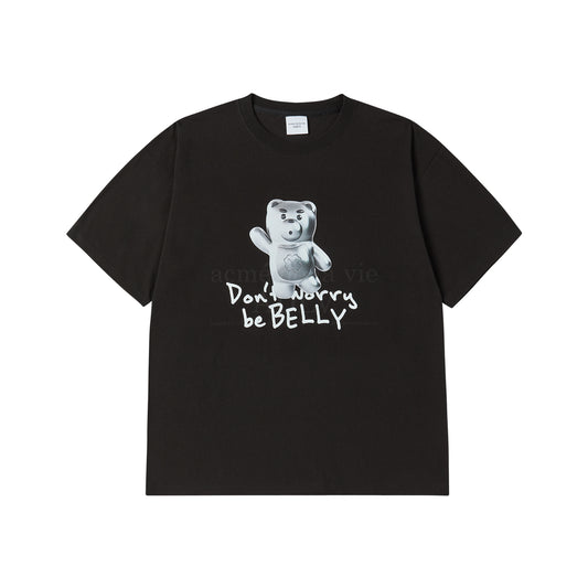 [acmé de la vie] Metal Belly Short Sleeve T-Shirt Black