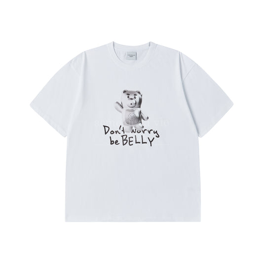 [acmé de la vie] Metal Belly Short Sleeve T-Shirt White