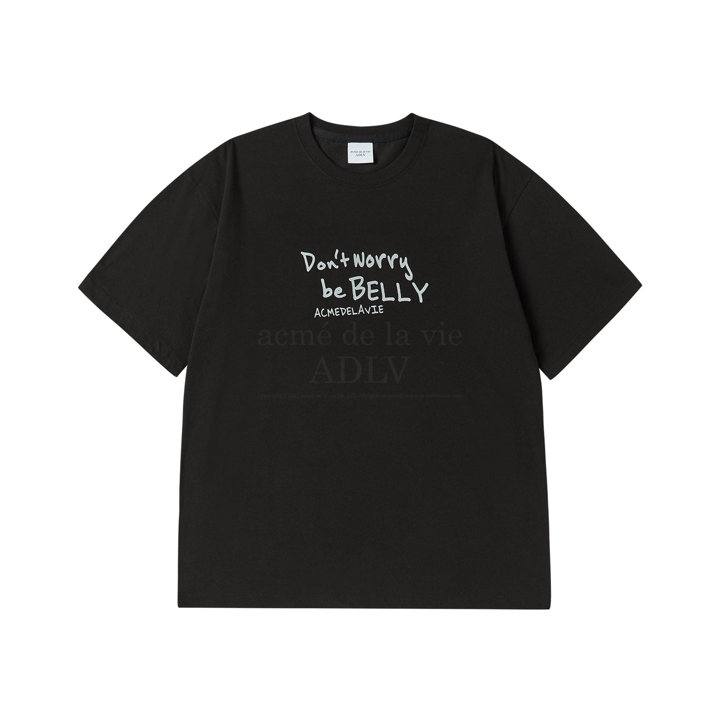 [acmé de la vie] Rabbit Belly Short Sleeve T-Shirt Black