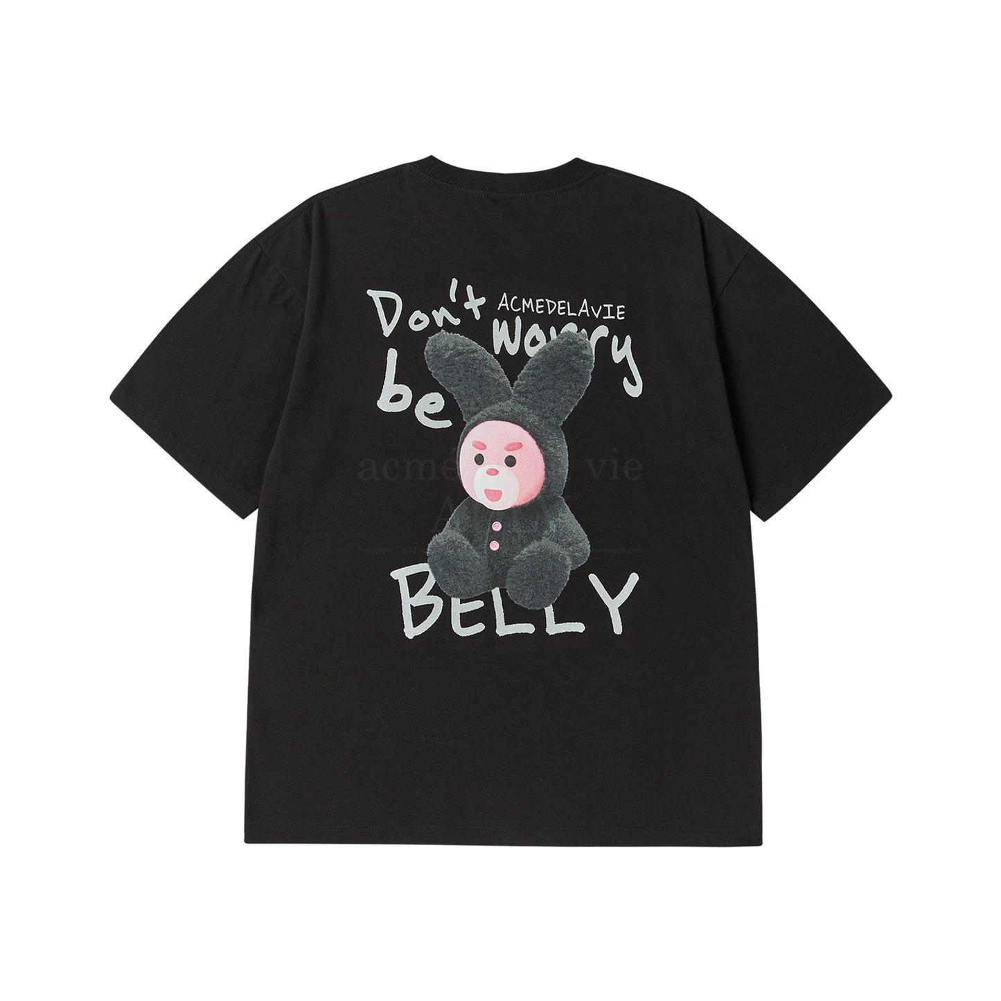 [acmé de la vie] Rabbit Belly Short Sleeve T-Shirt Black