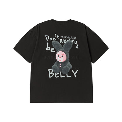 [acmé de la vie] Rabbit Belly Short Sleeve T-Shirt Black
