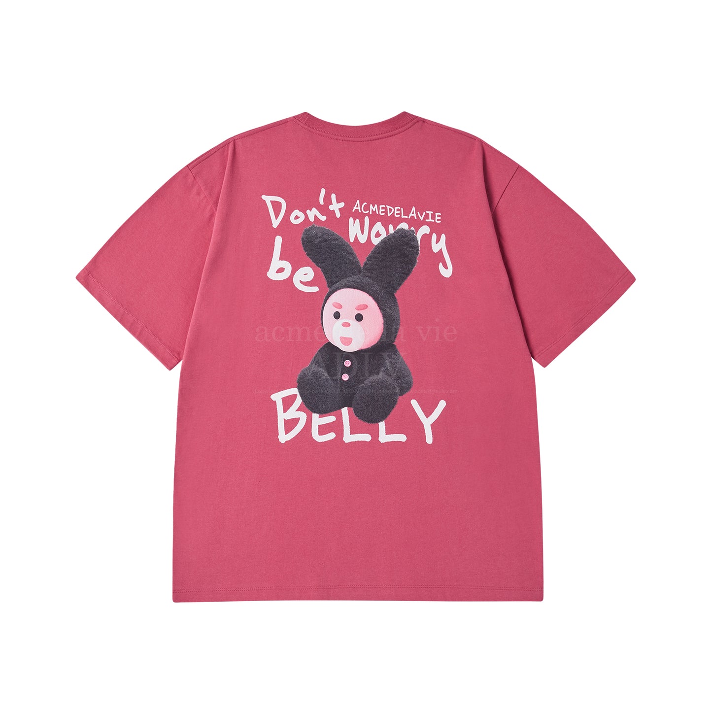 [acmé de la vie] Rabbit Belly Short Sleeve T-Shirt Pink