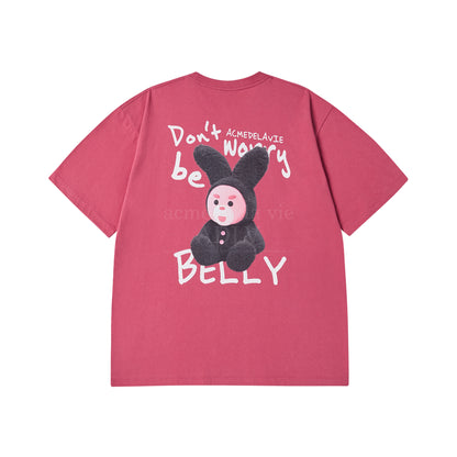 [acmé de la vie] Rabbit Belly Short Sleeve T-Shirt Pink