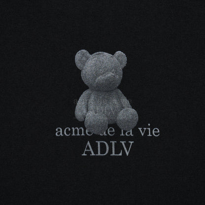 [acmé de la vie] Fuzzy Bear Short Sleeve T-Shirt Black