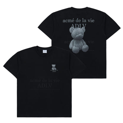 [acmé de la vie] Fuzzy Bear Short Sleeve T-Shirt Black