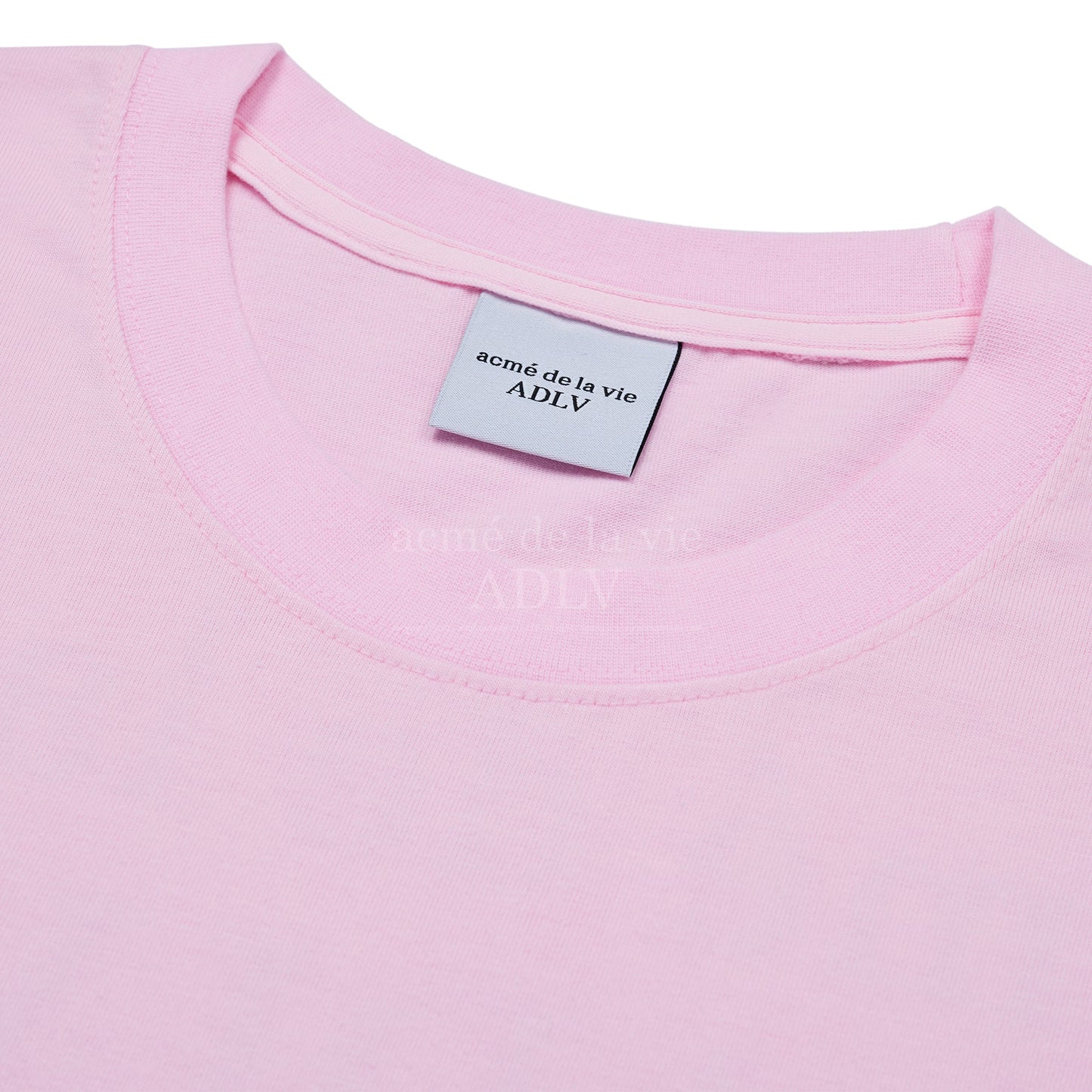 [acmé de la vie] Fuzzy Bear Short Sleeve T-Shirt Light Pink