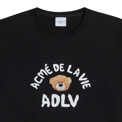 [acmé de la vie] Teddy Bear (Bear Doll) Short Sleeve T-Shirt Black