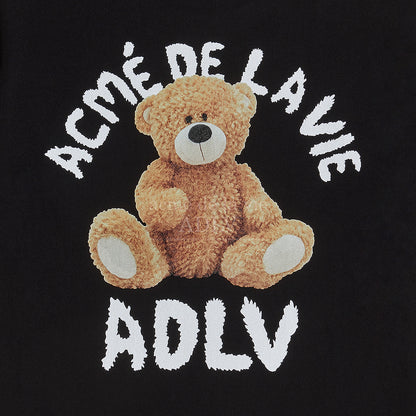 [acmé de la vie] Teddy Bear (Bear Doll) Short Sleeve T-Shirt Black