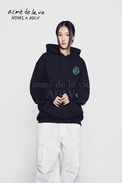 HOSHI X ADLV Tiger Sketch Hoodie Black