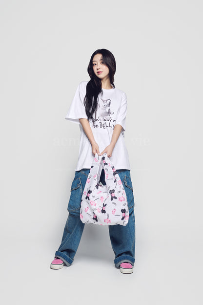 [acmé de la vie] Metal Belly Short Sleeve T-Shirt White