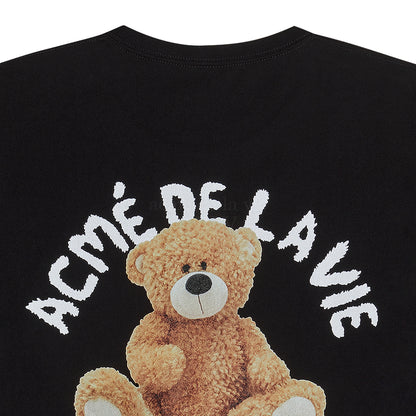 [acmé de la vie] Teddy Bear (Bear Doll) Short Sleeve T-Shirt Black