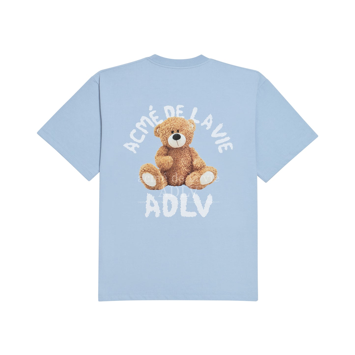 [acmé de la vie] Teddy Bear (Bear Doll) Short Sleeve T-Shirt Sky Blue