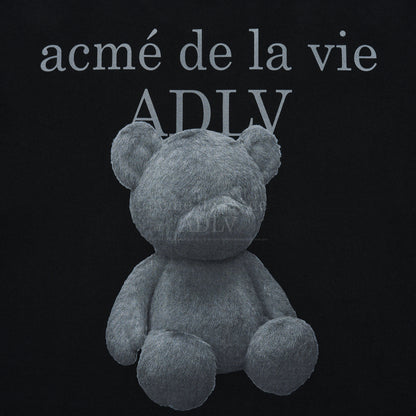 [acmé de la vie] Fuzzy Bear Short Sleeve T-Shirt Black