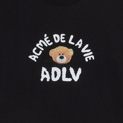 [acmé de la vie] Teddy Bear (Bear Doll) Short Sleeve T-Shirt Black